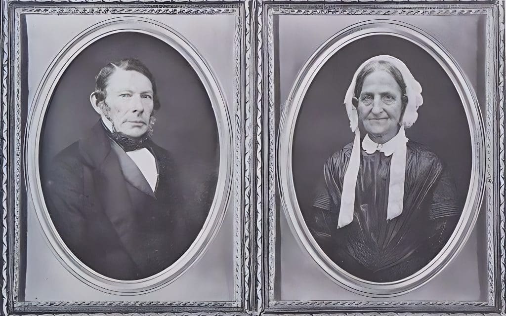 Portraits of Heinrick Bierstadt and Christiana M. Tillmans Bierstadt, Albert's parents.