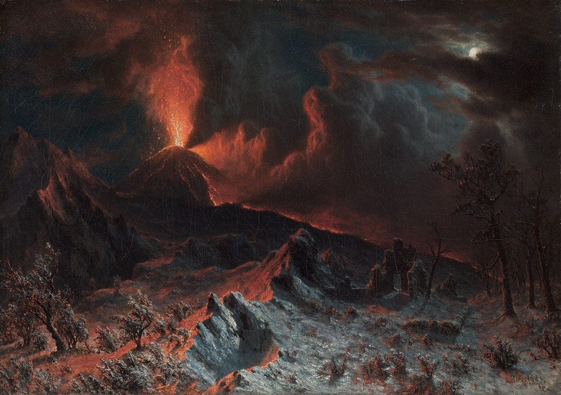 Mount Vesuvius at Midnight by Albert Bierstadt (ca. 1868)