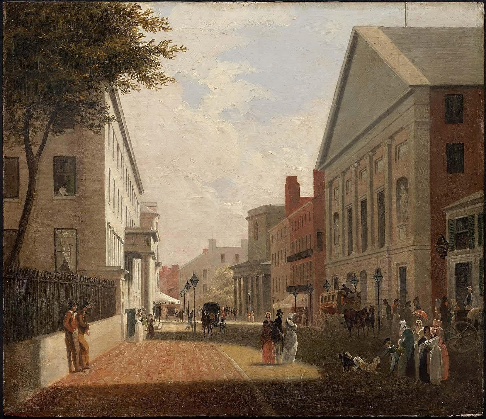 Tremont Street in Boston, ca. 1843